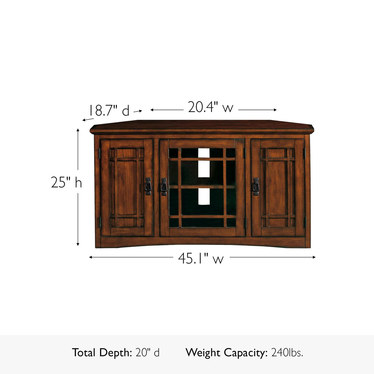 Mission Oak Corner TV Stand G85737
