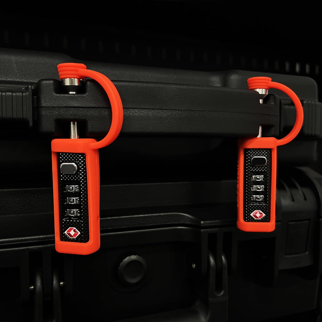 Orange 4-Pack 3-Dial Combo Lock B323192
