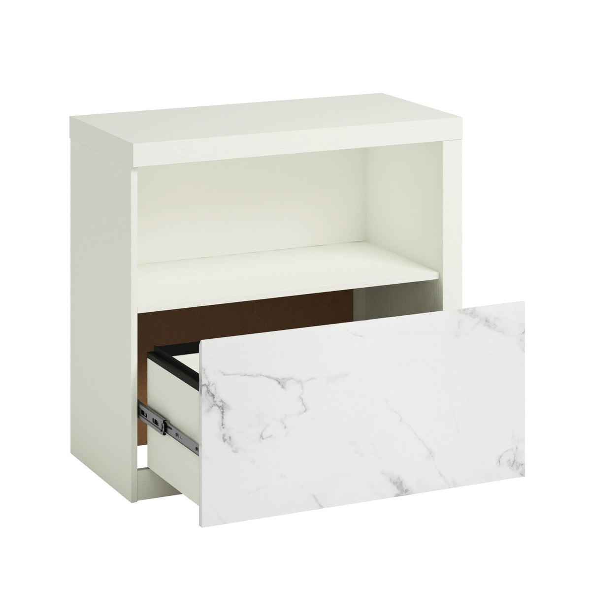 Pearl Oak Finish Lateral File Cabinet with Shelf E717272