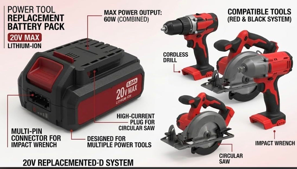20V Max 2.0Ah Lithium-Ion Battery Pack with Dual USB Ports N9438