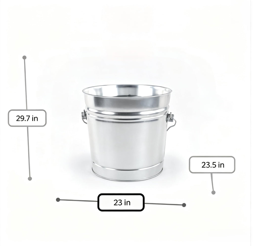 6 Gallon Galvanized Steel Storage Can with Locking Lid A9904