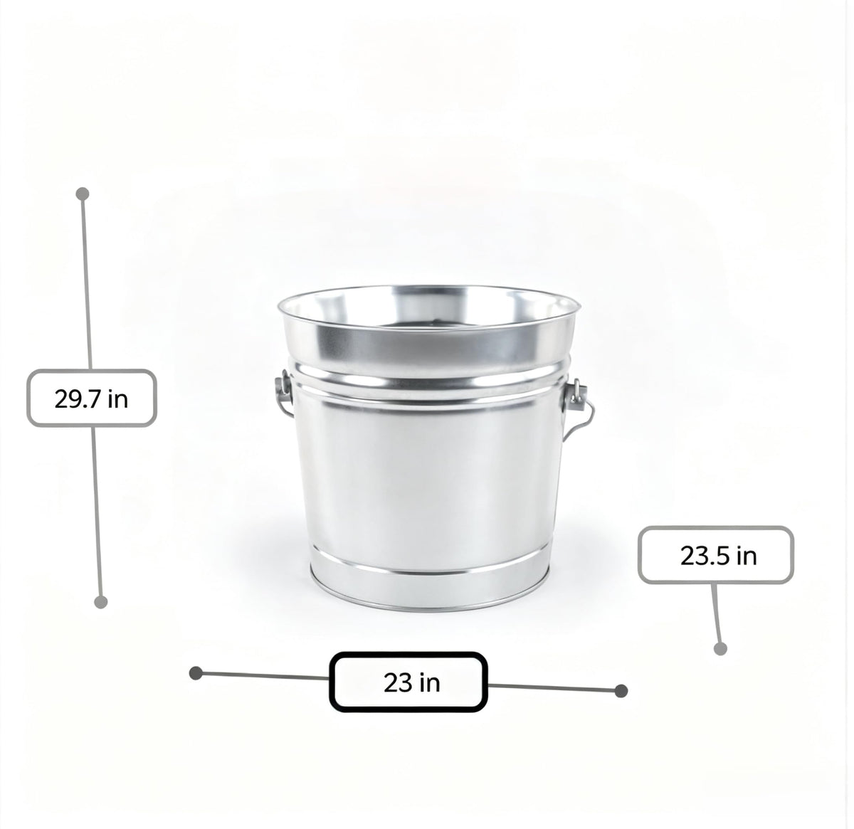 6 Gallon Galvanized Steel Storage Can with Locking Lid A9904