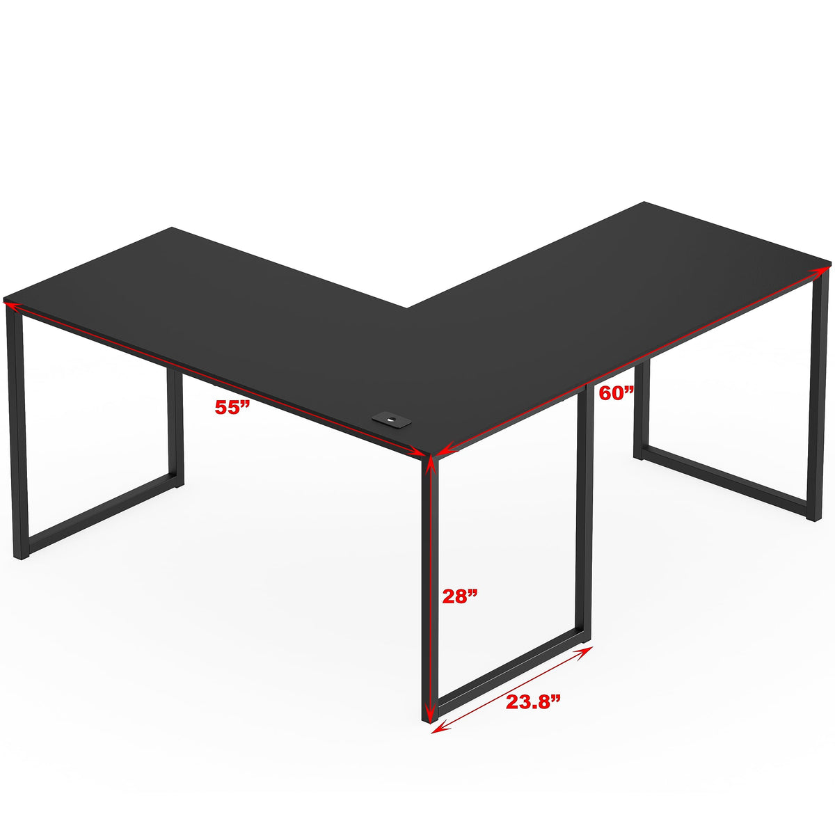 Black L-Shape Computer Desk L27014