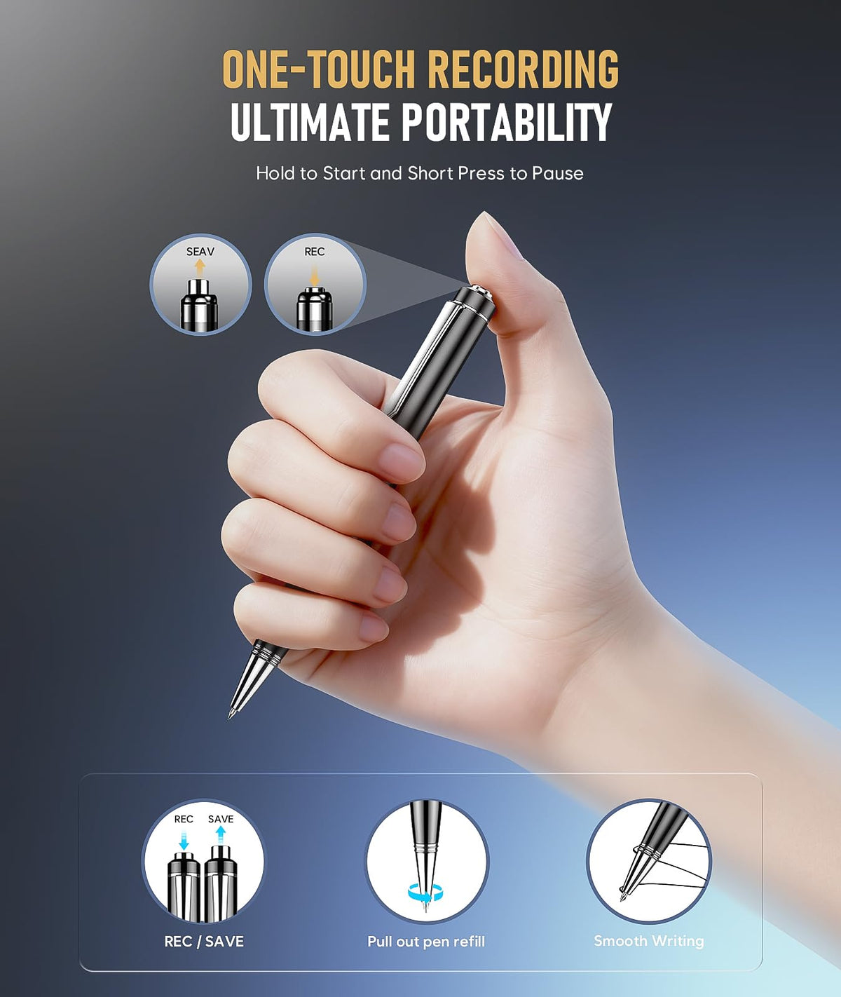 64GB Voice Activated Digital Voice Recorder K429927