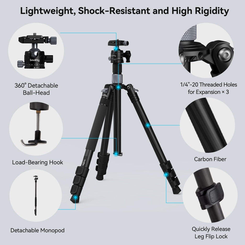 Carbon Fiber Camera Ball Head Tripod R677309