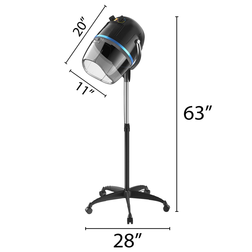 1300W Hooded Hair Dryer with Adjustable Timer Y730