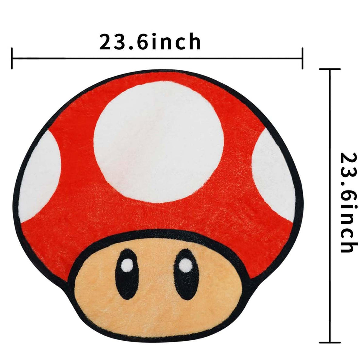 Red Irregular Shaped Non-Slip Absorbent Washable Bath Mat B21611