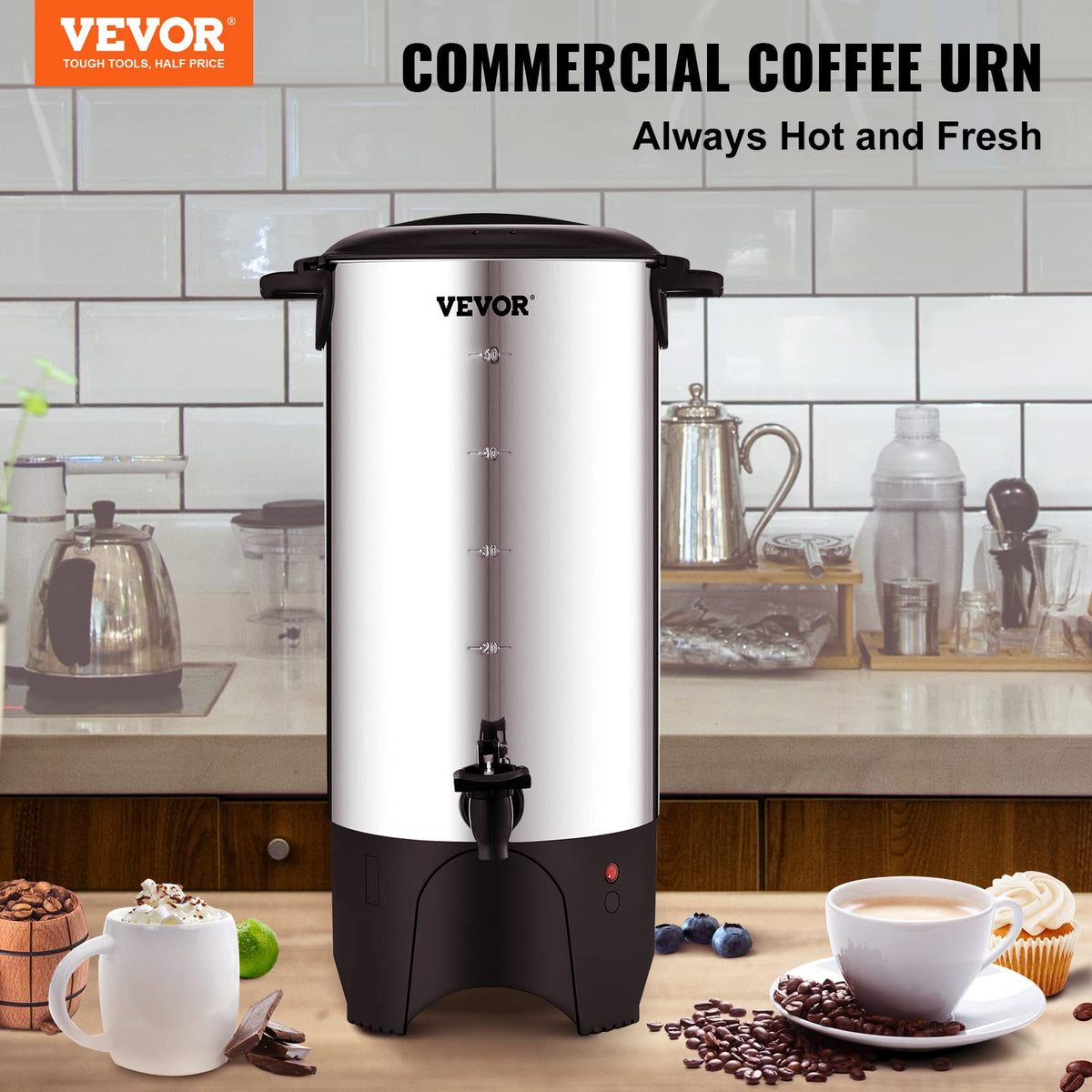 50 Cups Stainless Steel Commercial Coffee Urn U517671
