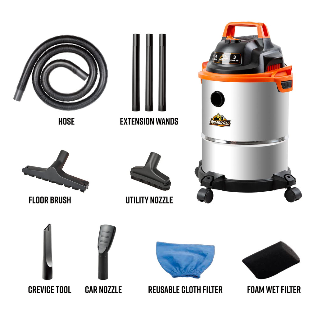 4 Gallon Stainless Steel Wet/Dry Vacuum O774846