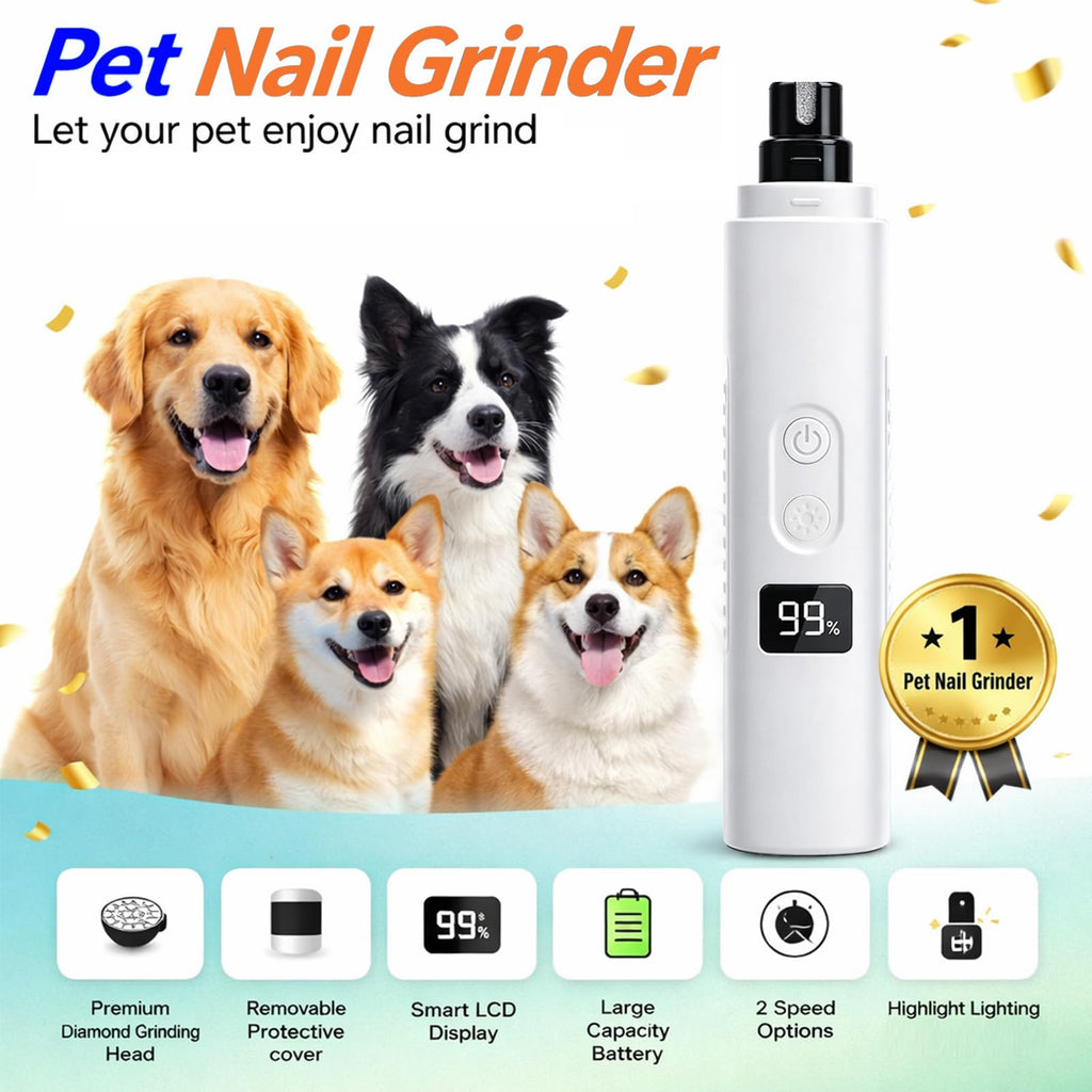Dog Nail Grinder, 3-Speed Ultra Quiet with LED Light I3380