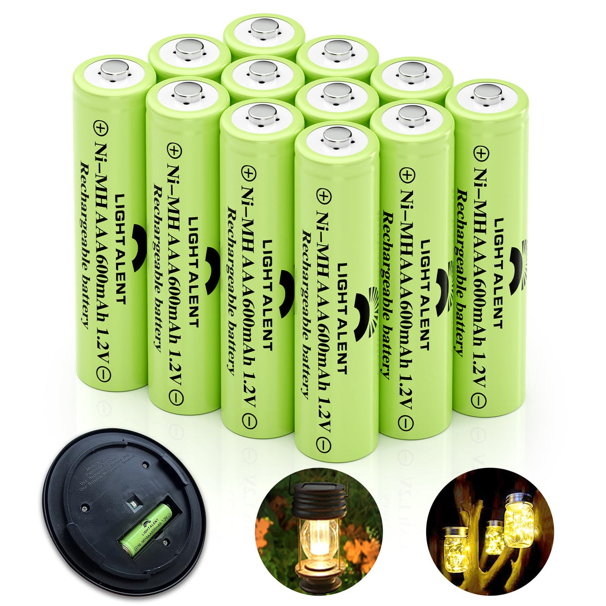Ni-MH AAA Rechargeable Batteries 1.2V Pre-Charged 12pack Y43007