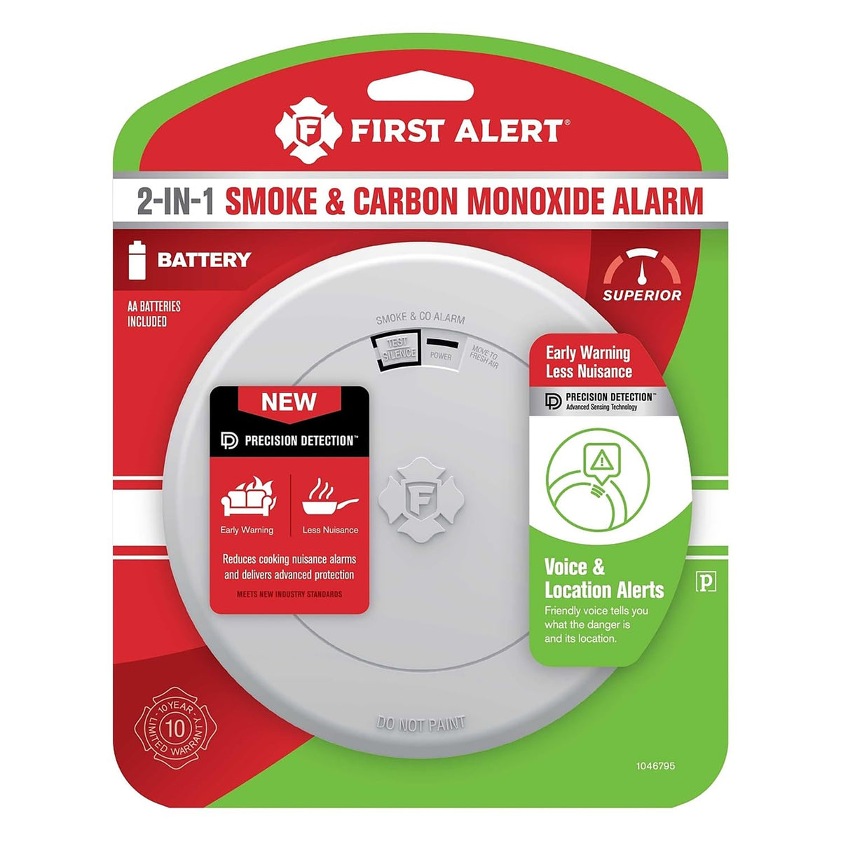 Battery-Powered Photoelectric Smoke and Carbon Monoxide Detector A642