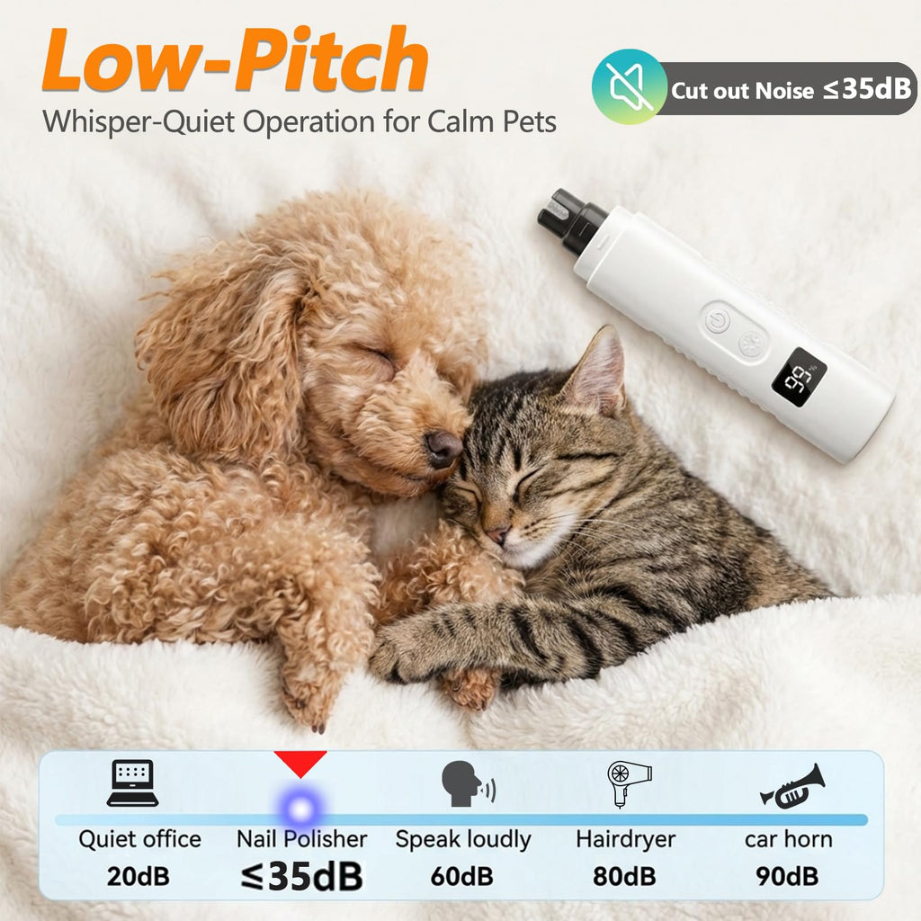 Dog Nail Grinder, 3-Speed Ultra Quiet with LED Light I3380