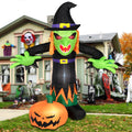8FT Inflatable Witch Decorations with LED Lights G93316