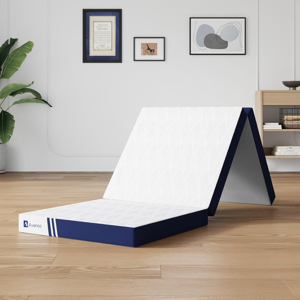 4 Inch Tri-Fold Memory Foam Mattress Topper Q9033