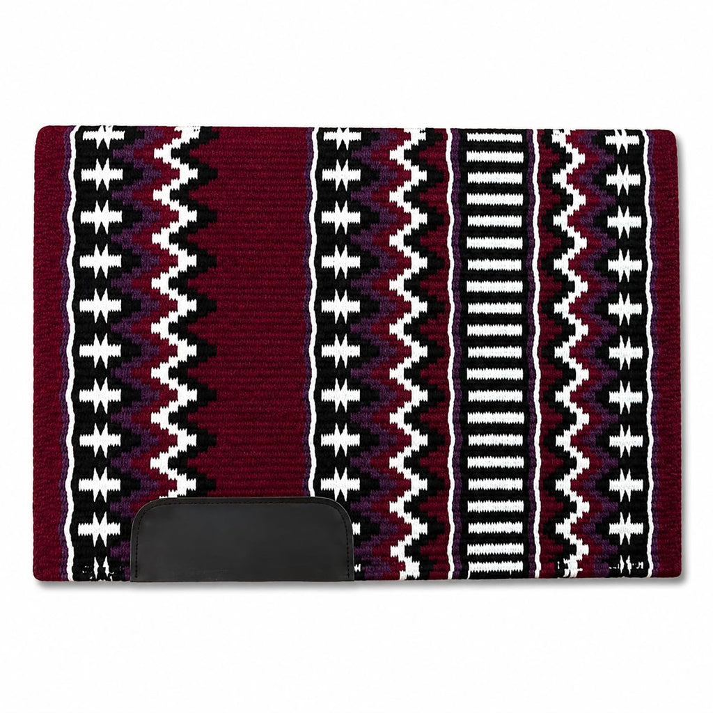 Burgundy Black White Tribal Horse Saddle Pad K619860