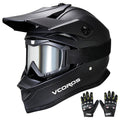 Kids Dirt Bike Helmet Set DOT Certified with Goggles Gloves B995741