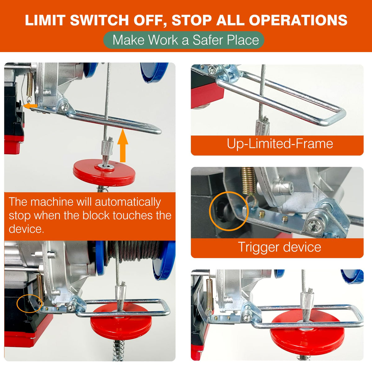 Electric Hoist 110V 1760 LBS with Remote Control L88996