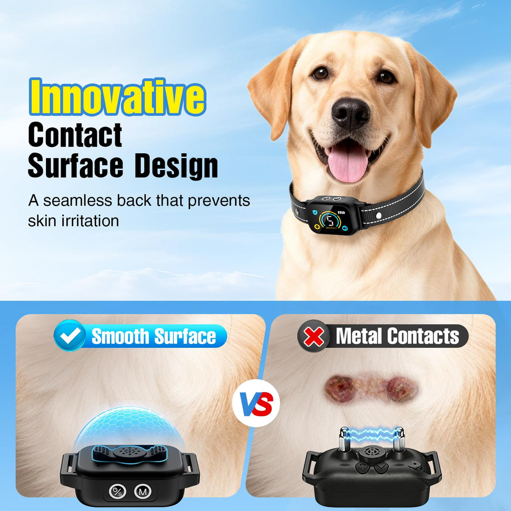 2 Pack Rechargeable Dog Bark Collar with Beep Vibration U563