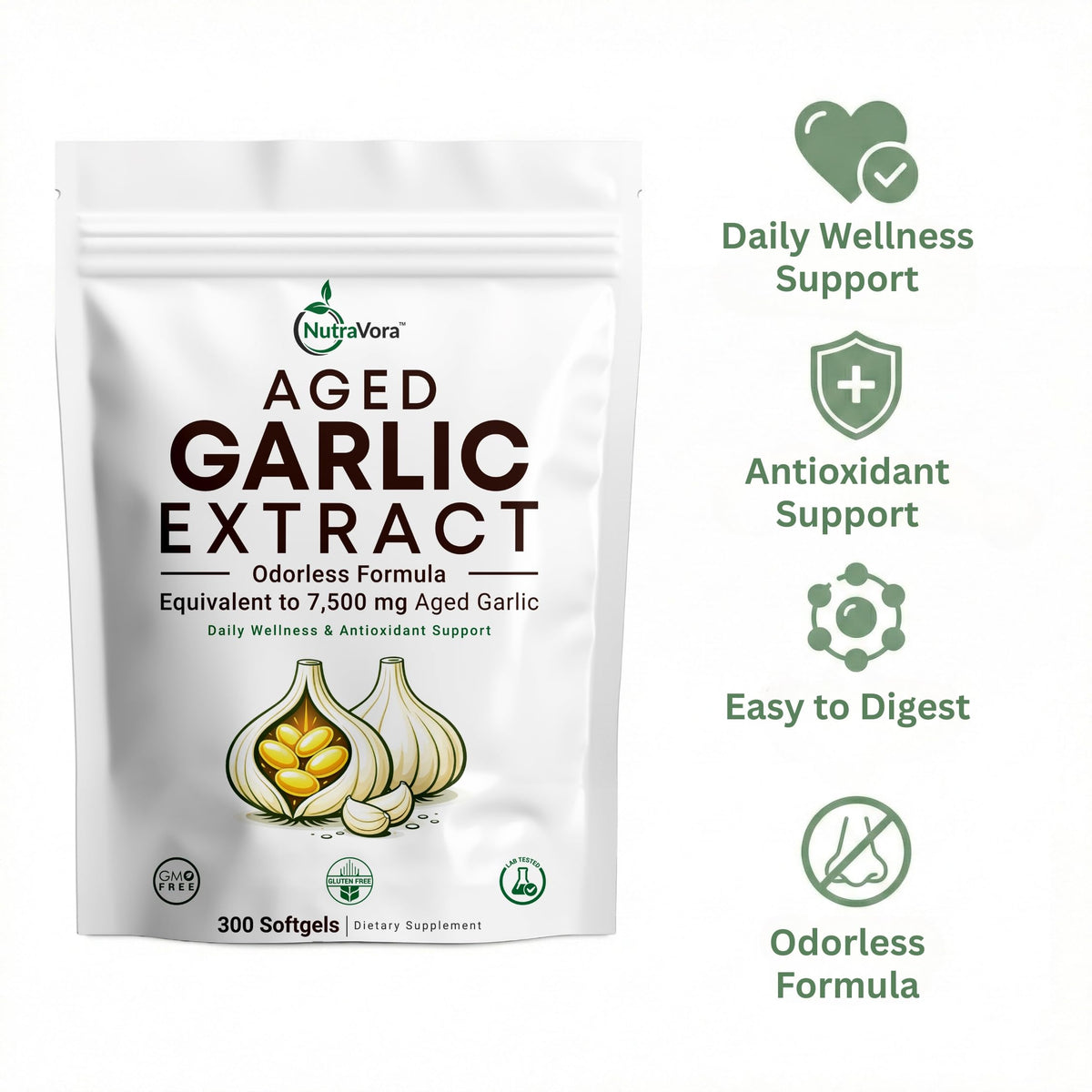 Aged Garlic Extract Softgels, 300 Softgels A88705