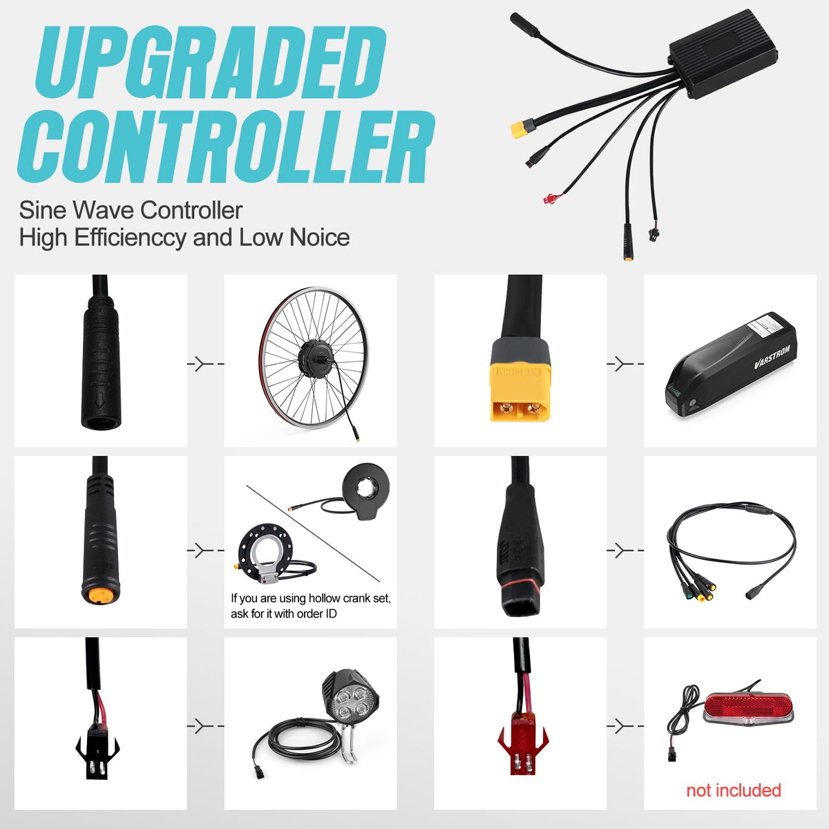 48V 750W Rear Electric Bike Conversion Kit O32004