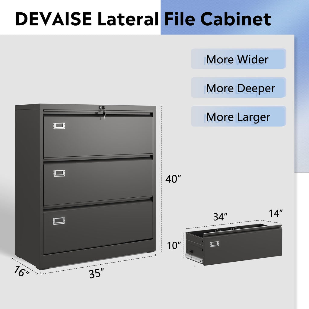 3 Drawer Lateral File Cabinet L569108