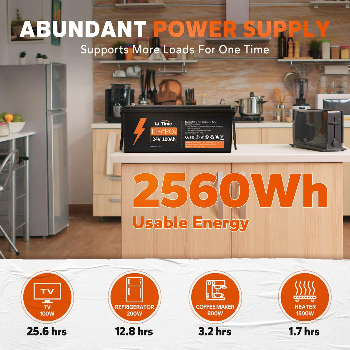 24V 100Ah LiFePO4 Lithium Battery Z732
