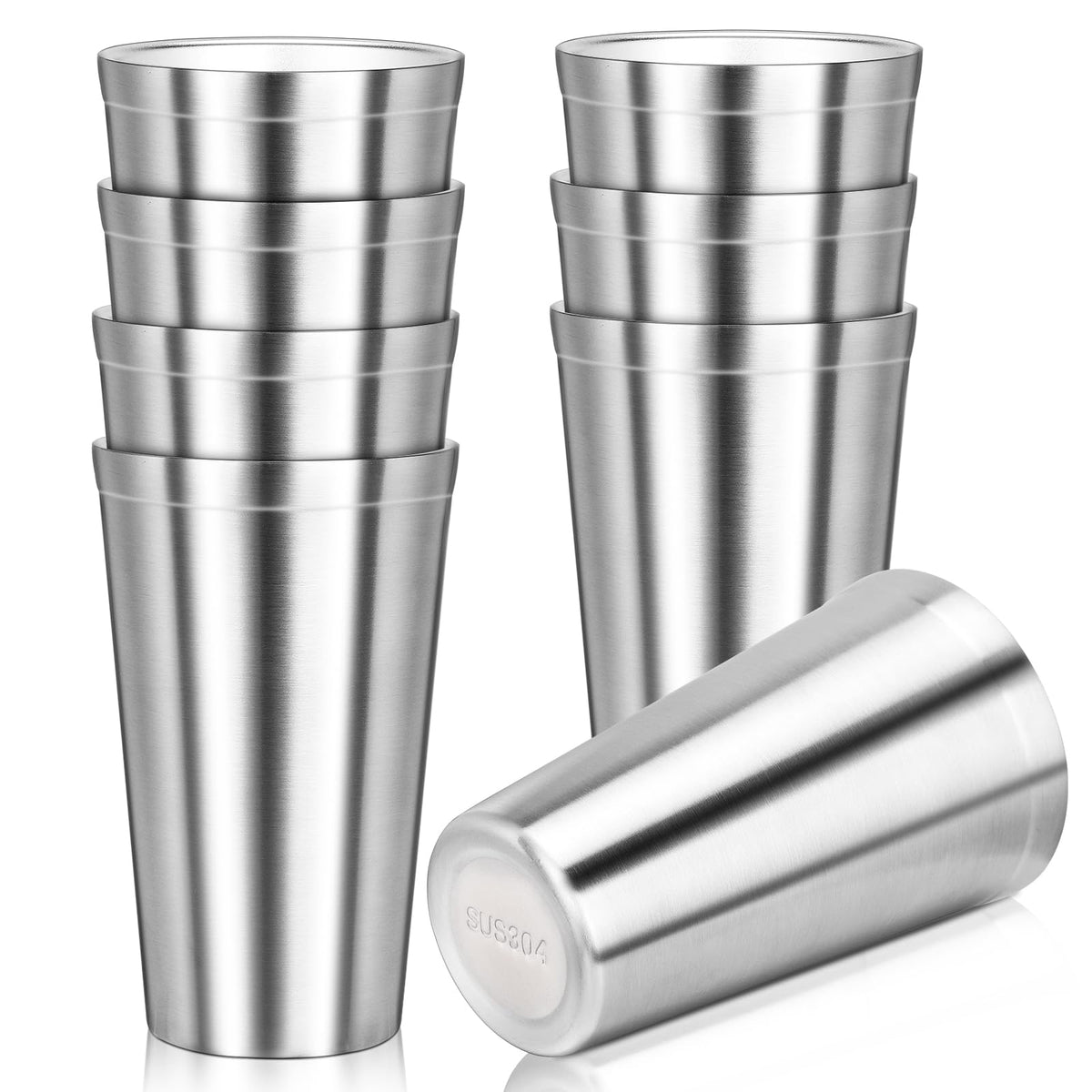 16 oz Stainless Steel Insulated Tumbler 8 Pack B291