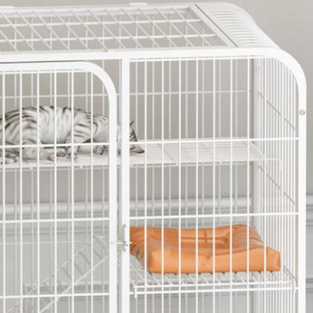 Large 3-Tier Metal Wire Cat Cage with Hammock and Casters S183