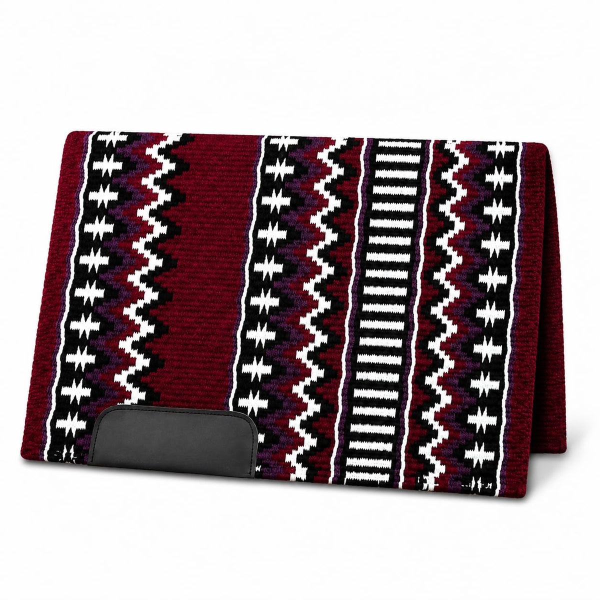 Burgundy Black White Tribal Horse Saddle Pad K619860