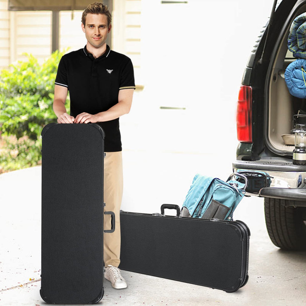 Black Electric Guitar Wood Hard Case with Handle G70298