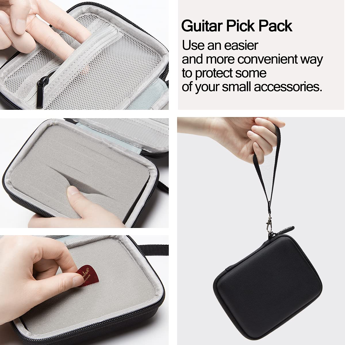 Guitar Pick Holder Case Black V193