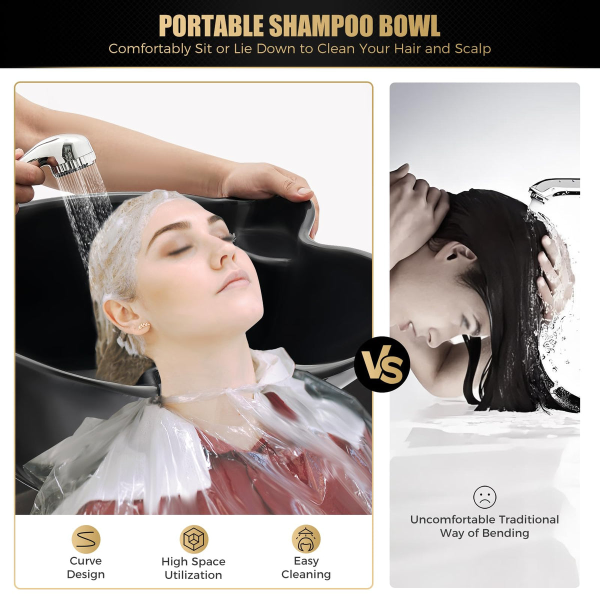 Portable Plastic Shampoo Unit with Electric Pump Q1832