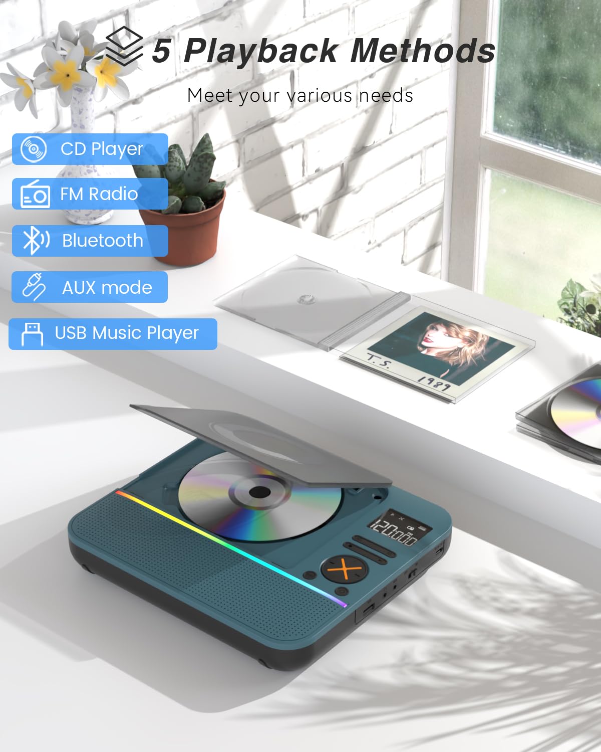 Portable CD Player with Bluetooth R427280