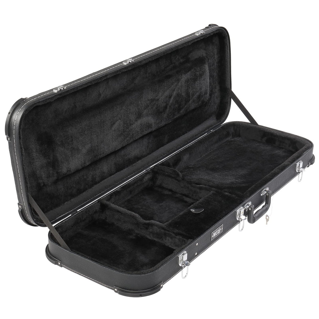 Black Electric Guitar Wood Hard Case with Handle G70298