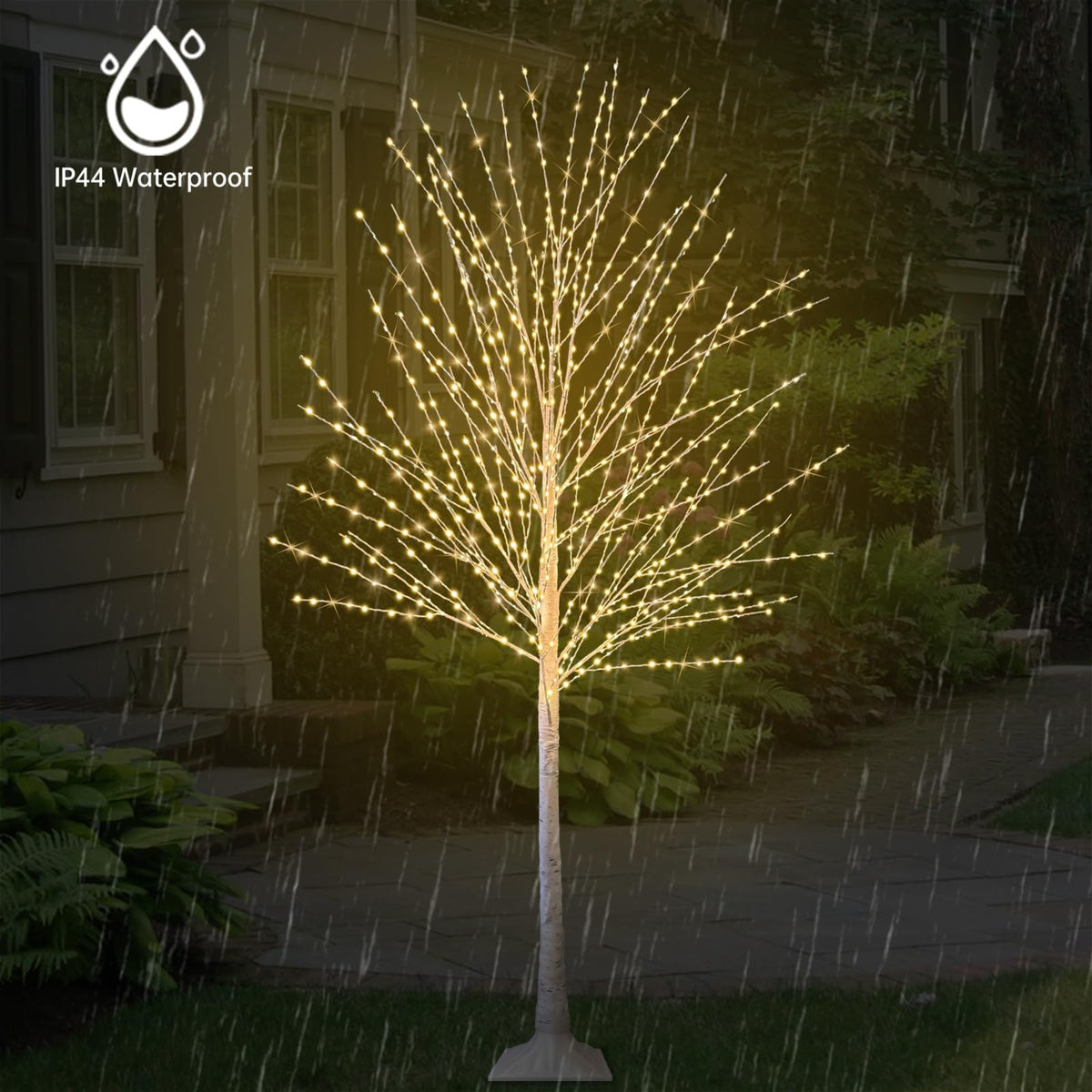 6FT Lighted Birch Tree with 880 LED Lights L67901