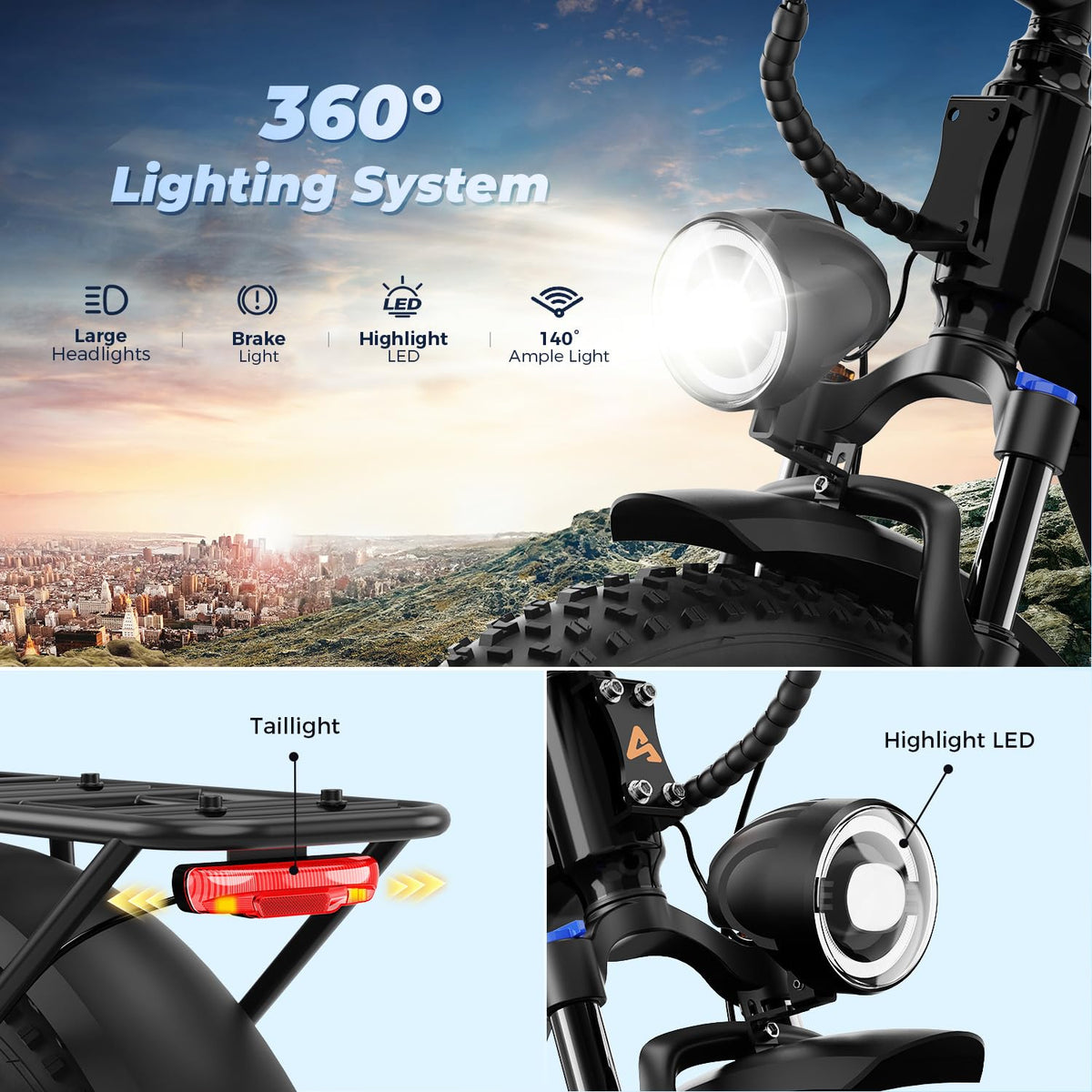 Electric Bike 26 x 4 Fat Tires C8351