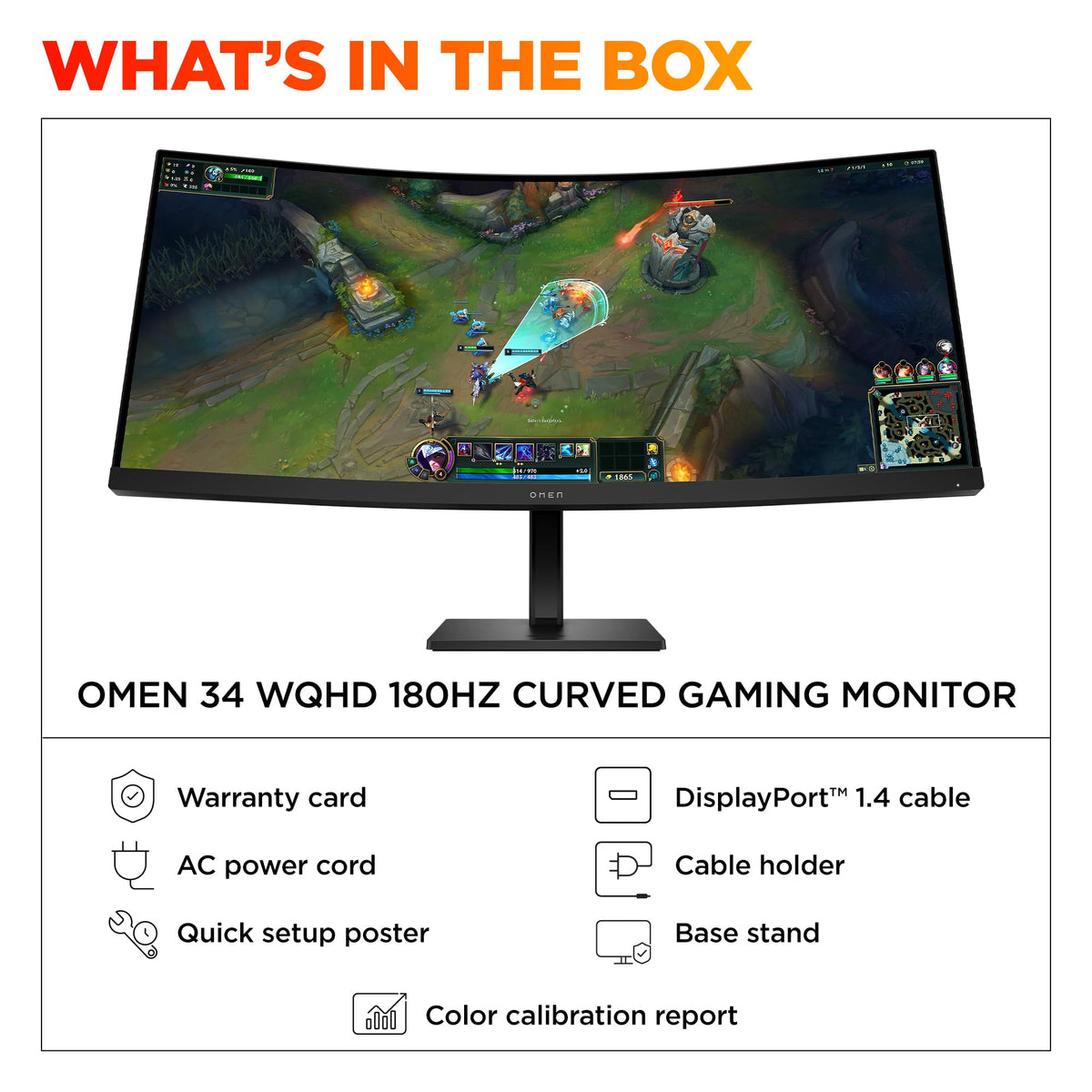 34 inch WQHD 180Hz Curved Gaming Monitor U113