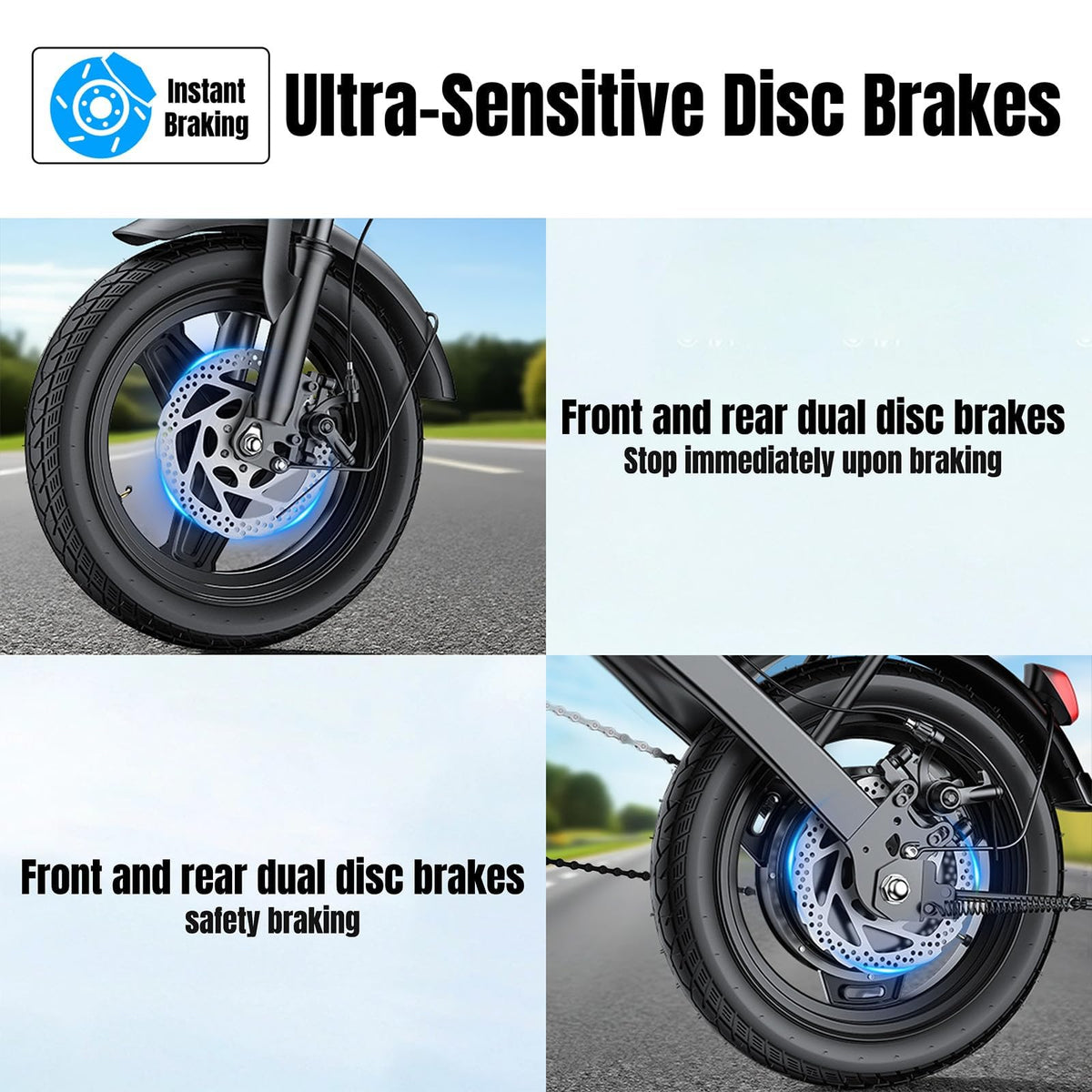 560W 20MPH 32 Miles Range 48V 10Ah 14" Foldable Electric Bike E1627