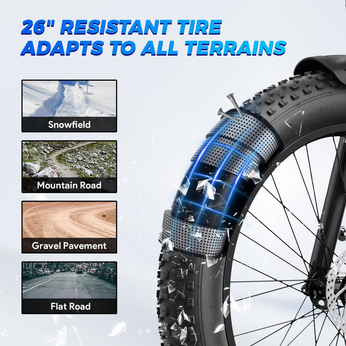 Electric Bike 26 x 4 Fat Tires C8351