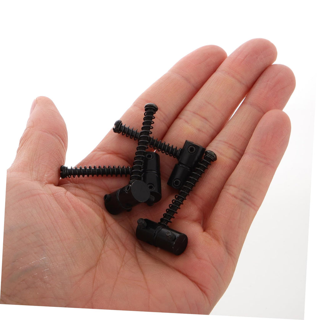 Metal Bass Guitar Bridge Saddles, 4-string, 2 Sets Black Z51401