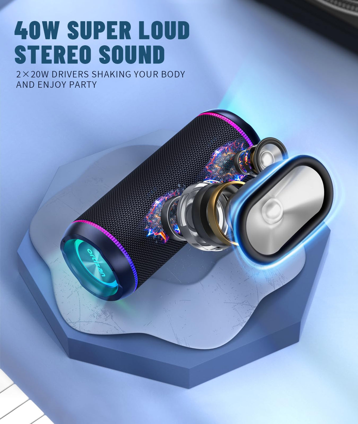 Black Portable Bluetooth Speaker R89765