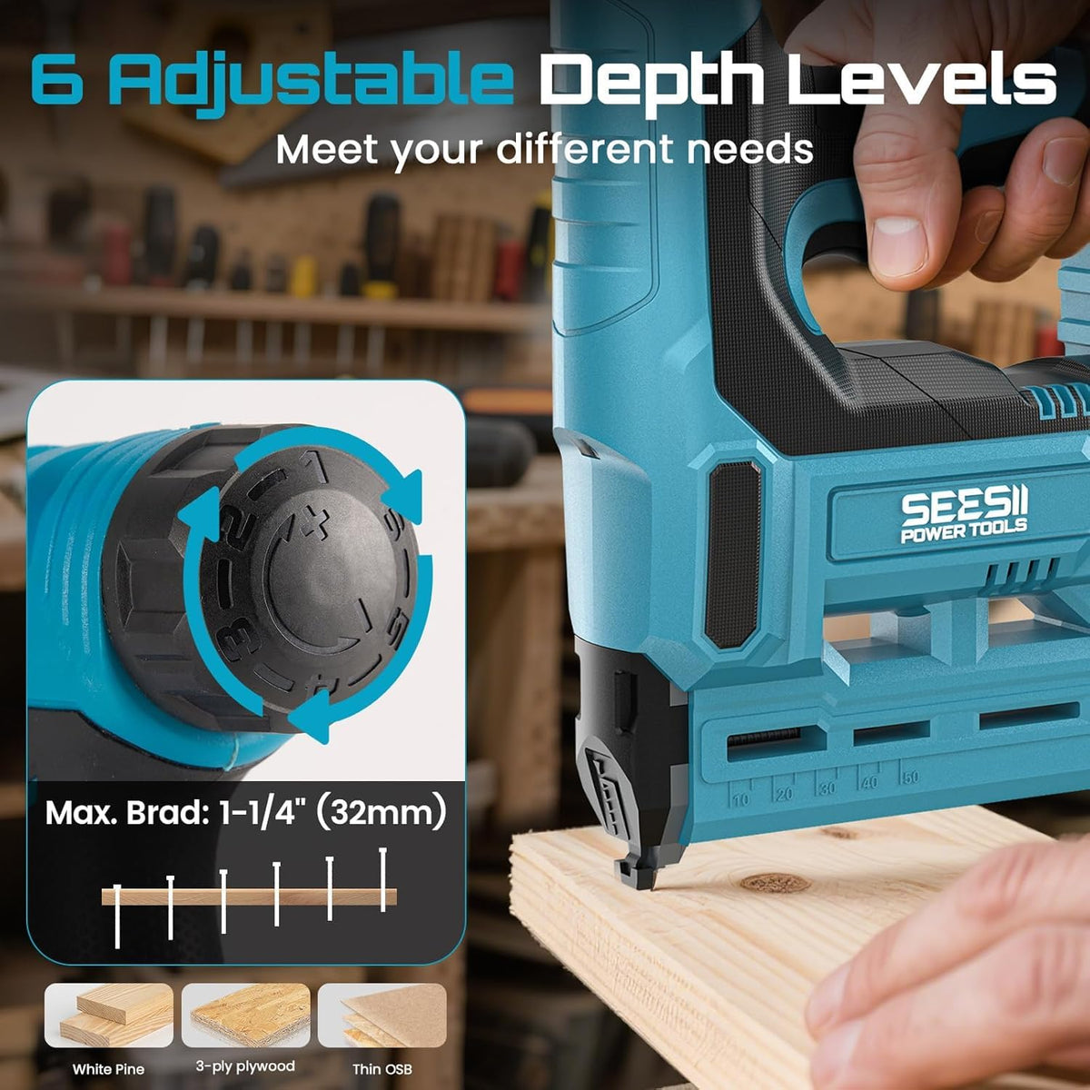 Cordless 18GA Nail Gun with Battery X613