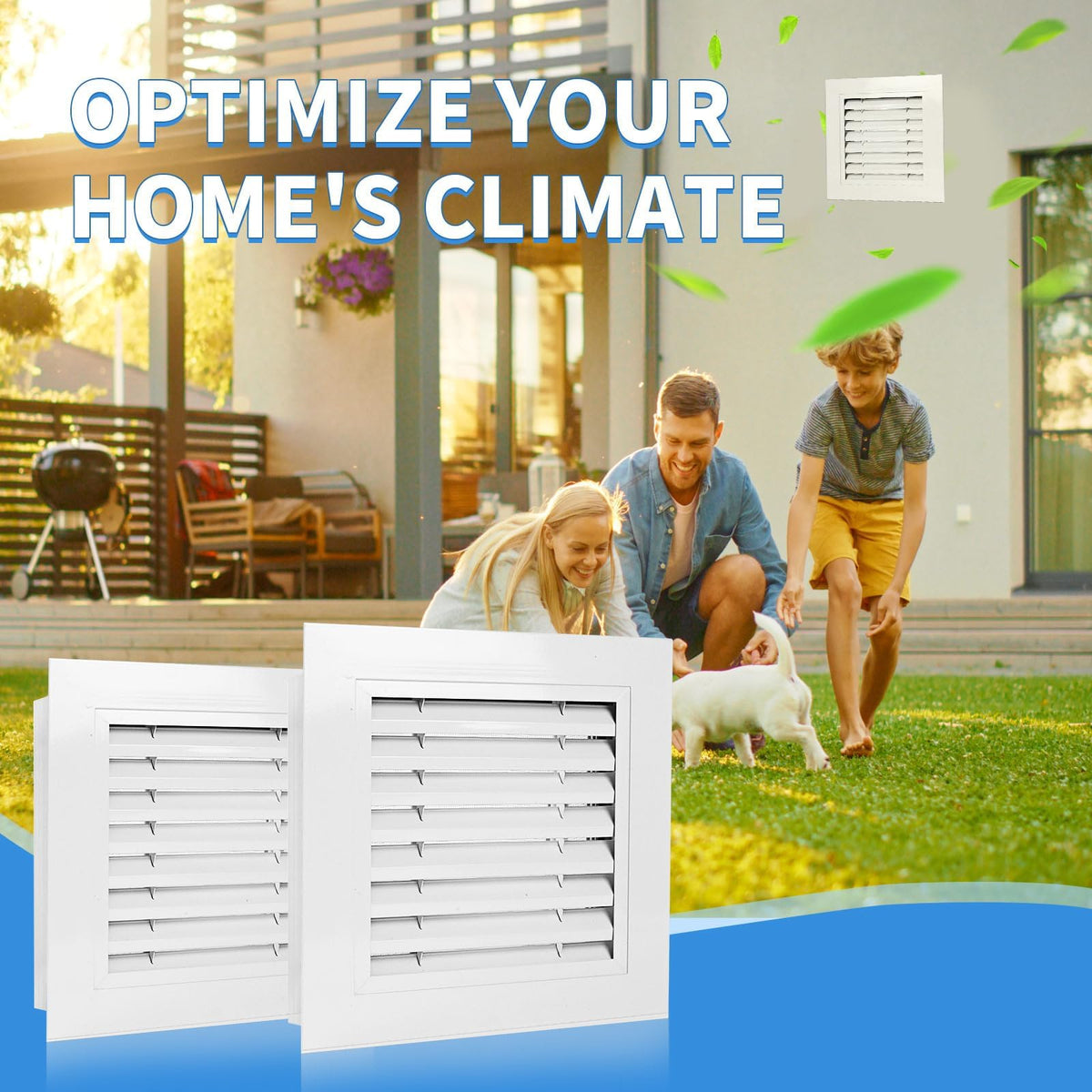 14" x 14" Aluminum Gable Vents with Screen, 2 Pack K856506