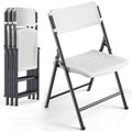 White 4-Pack Folding Chairs with Steel Frame X59535