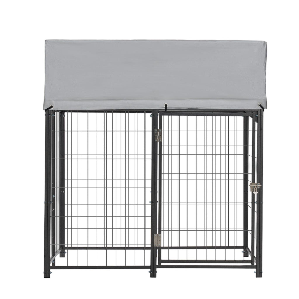 Outdoor Dog Kennel with UV-Resistant & Waterproof Roof Cover J823799