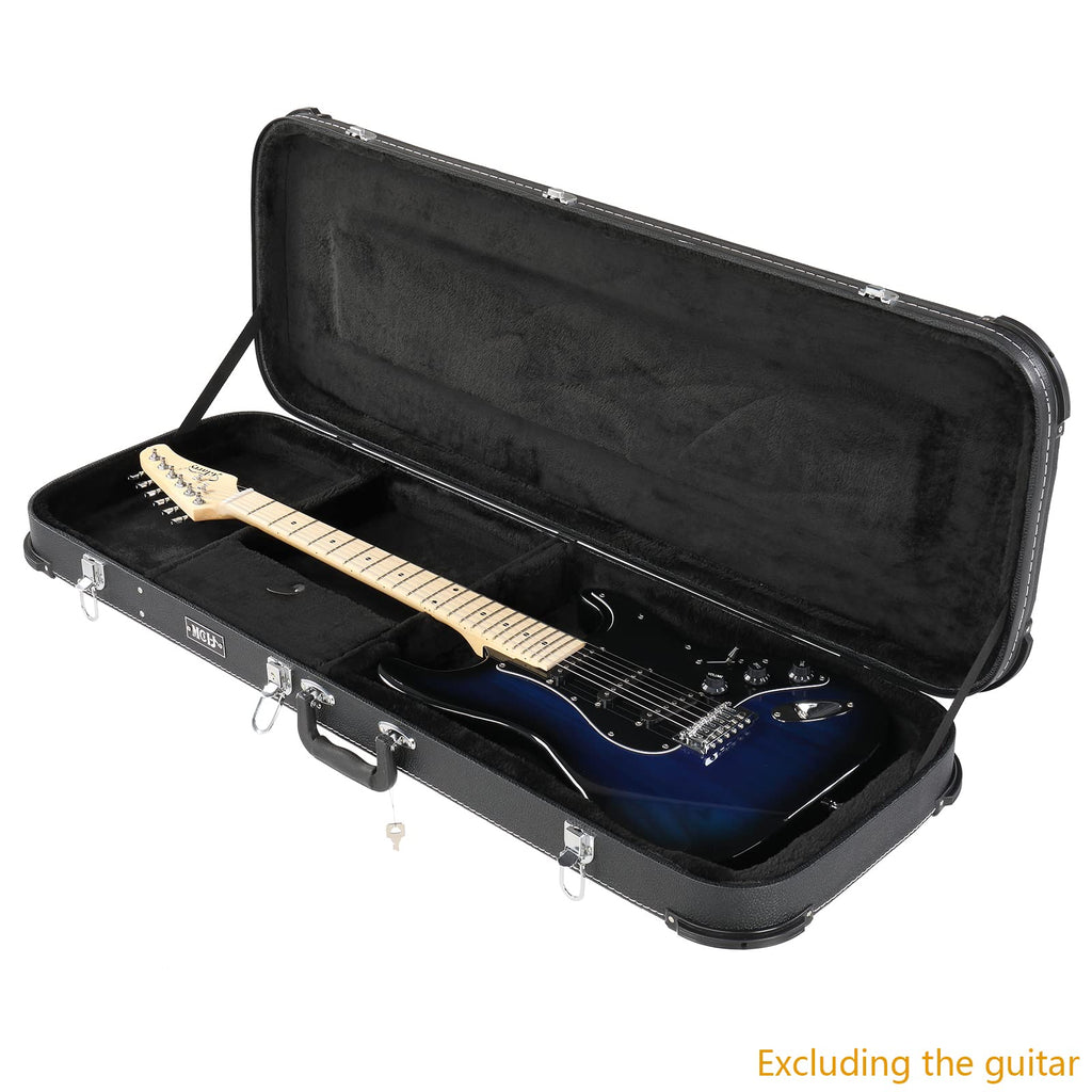 Black Electric Guitar Wood Hard Case with Handle G70298