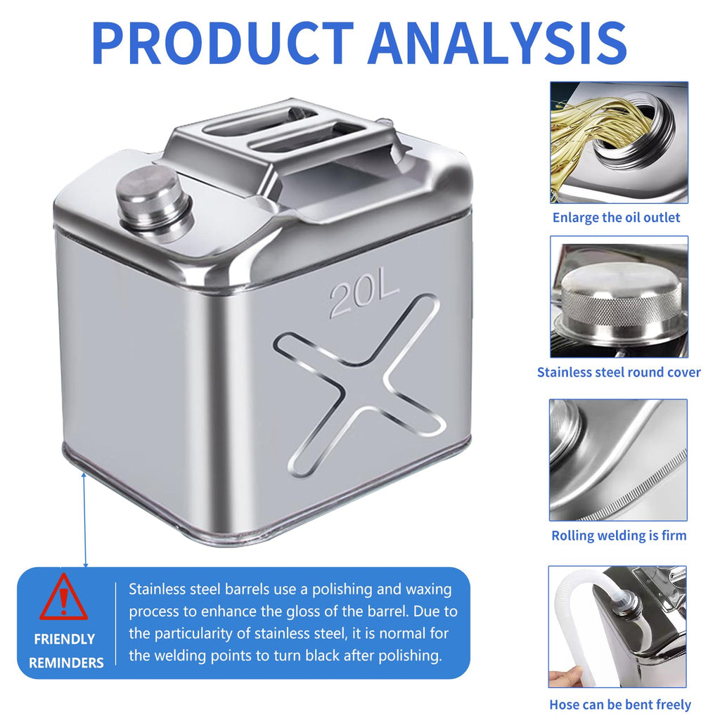 5 Gallon 304 Stainless Steel Water Container U407487