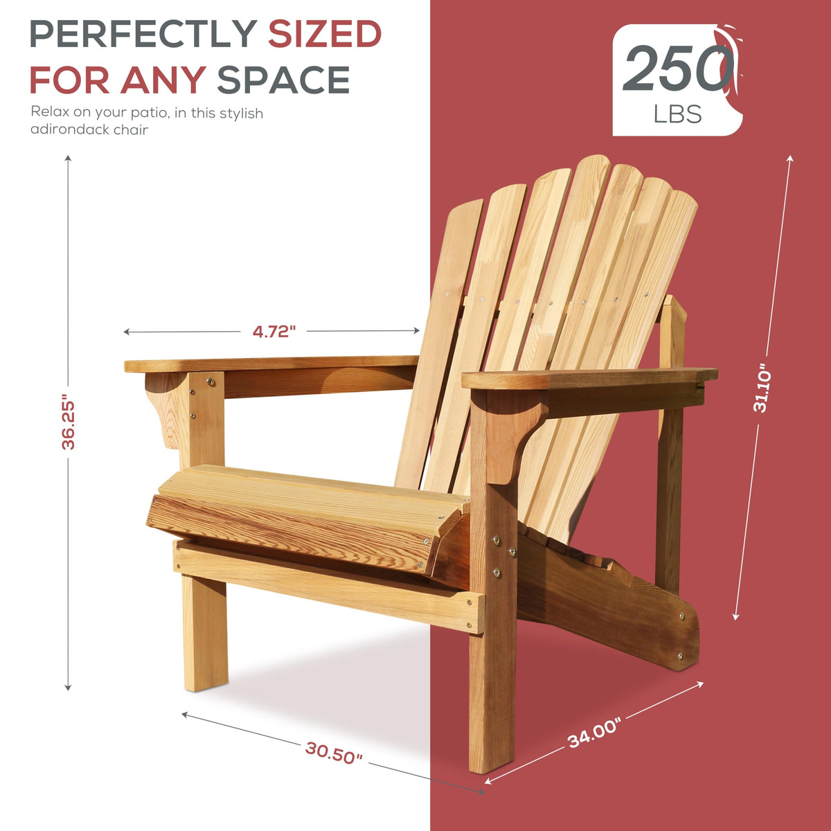 Adirondack Chair Western Red Cedar Q1036