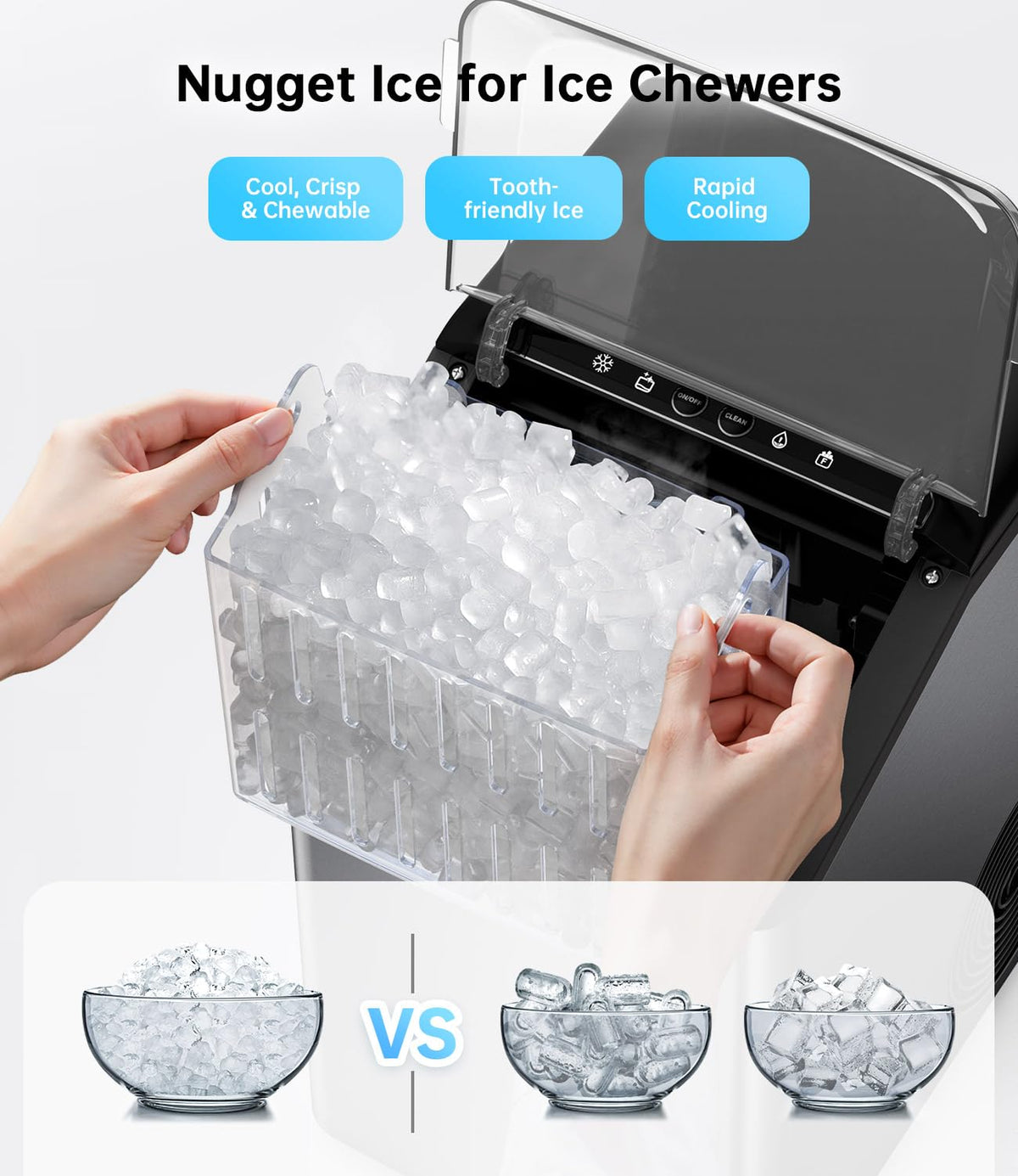 40LBS Nugget Countertop Ice Maker F253